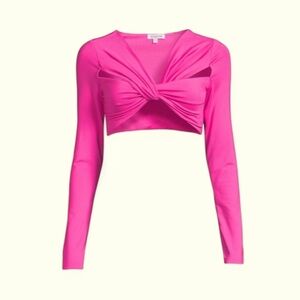 Area Star Fuchsia Nikki Twist Front Crop Top NWT Size Medium